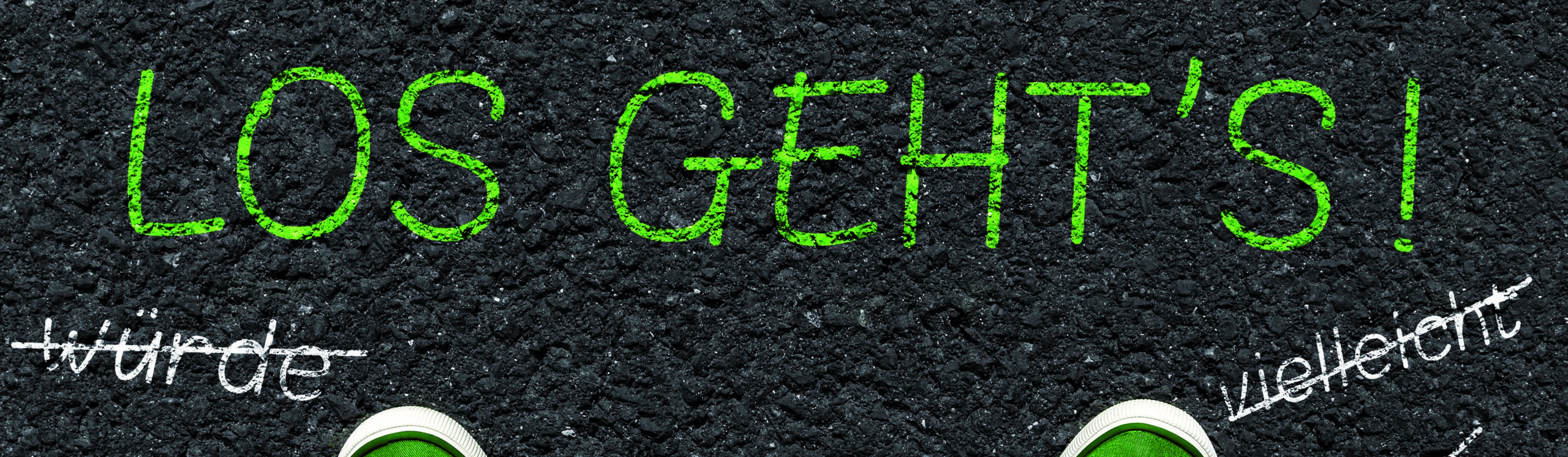 Schriftzug "los geht´s"